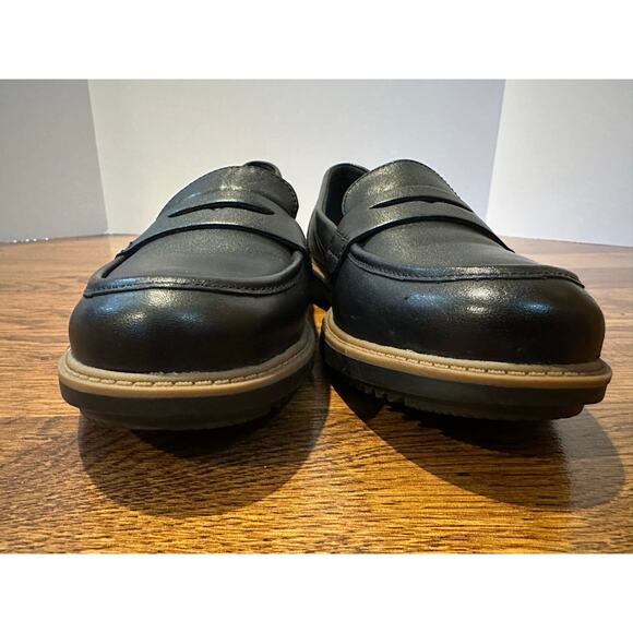 Clarks Women's Raise Eletta Leather Penny Loafer Black Size 9.5M Everyday Chic - Picture 4 of 9